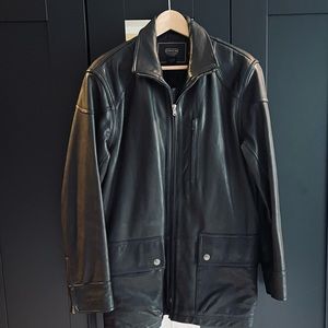 COACH Men’s Leather Vintage Jacket - Size S